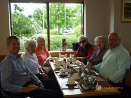A meal for the aged at a Rotarians home